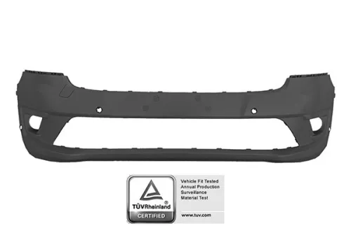 Paraurti Anteriore Nero Con Fendinebbia Con Parkassist E Angolo Morto (6 Portasensori) Con Tappo Gancio Traino Ford Transit Connect 2018 OE 2330599