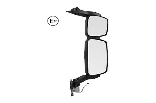 Right Rear View Mirror Electric and Heated Middle Arm Iveco Eurocargo Tector 140E18-180E30 OE 504150539 - 5801336298 - 504370055 - 5801765318 - 5801580230