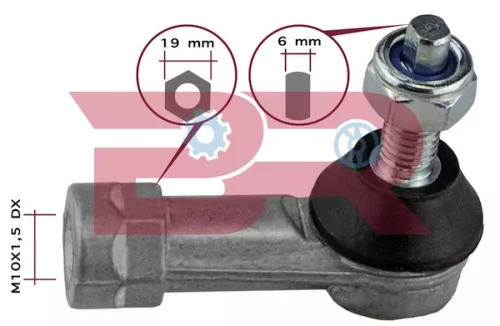 PULL ROD HEAD HOLE D.10 RIGHT-HAND THREAD