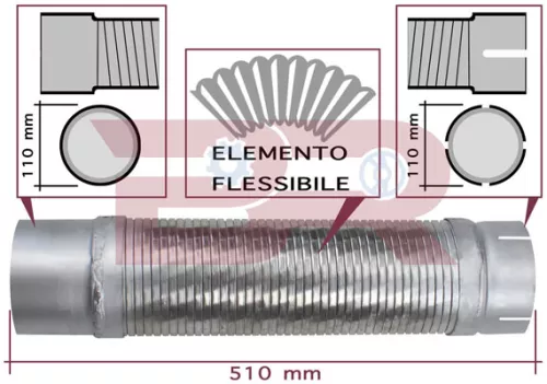 TUBO SCARICO D. 110 - L. 535