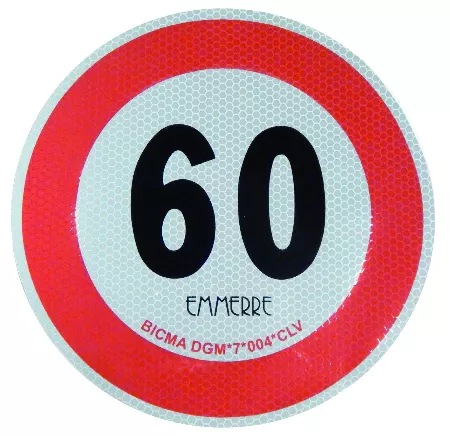 ADESIVE FILM SPEED LIMIT 60 KM/H