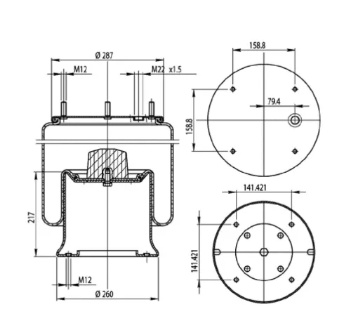 Soffietto, Sospensione pneumatica